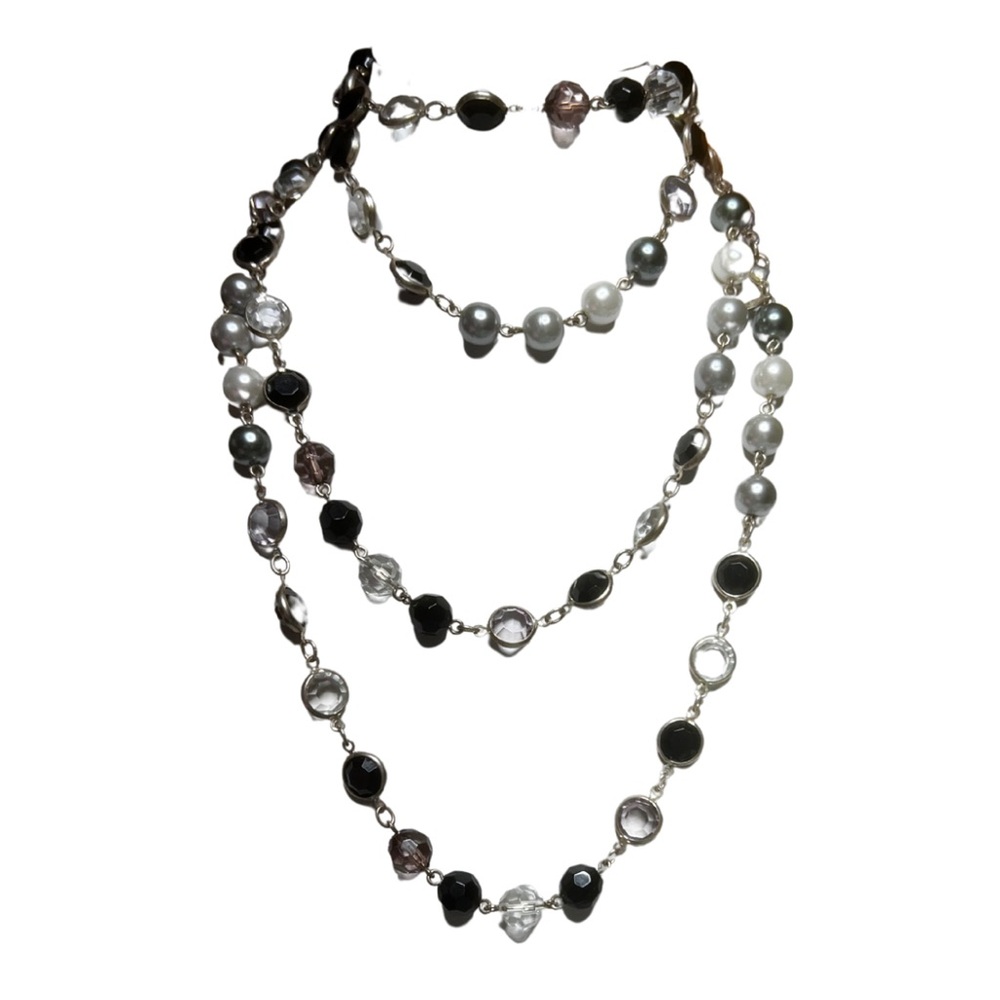 Premier Designs 60" Bezel Set Rhinestones in Silver tone